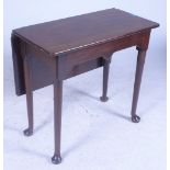 A LATE 18TH CENTURY MAHOGANY DROP FLAP SIDE TABLE