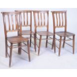 A SET OF FIVE ASH AND ELM CHAPEL CHAIRS