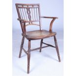 A 19TH CENTURY ASH AND ELM MENDLESHAM CHAIR