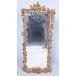 A GILT COMPOSITION OAK LEAF PIER MIRROR