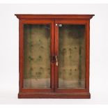 A SCUMBLE PAINTED PITCH PINE FLOOR STANDING DISPLAY CABINET