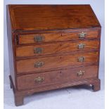 A GEORGE III INLAID MAHOGANY BUREAU