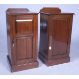 A LATE VICTORIAN MAHOGANY POT CUPBOARD (2)