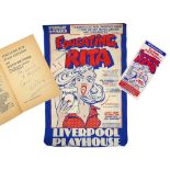 ‘EDUCATING RITA’, 1980 – 1983 – THEATRE POSTER, FLYER AND SIGNED PAPERBACK (3)