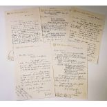 ‘ALFIE’, 1966 – BILL NAUGHTON AUTOGRAPH MANUSCRIPT LETTERS & ‘ALFIE’ CHARACTER NOTES (QTY)