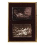 A SET OF FOUR RECTANGULAR PORCELAIN PLAQUES