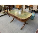 A GEORGE III MAHOGANY CENTRE / WRITING TABLE