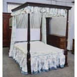 A MAHOGANY FRAMED FOUR POSTER BED