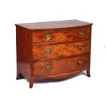 A REGENCY INLAID MAHOGANY BOW FRONT CHEST