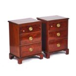 A PAIR OF MAHOGANY PEDESTALS (2)