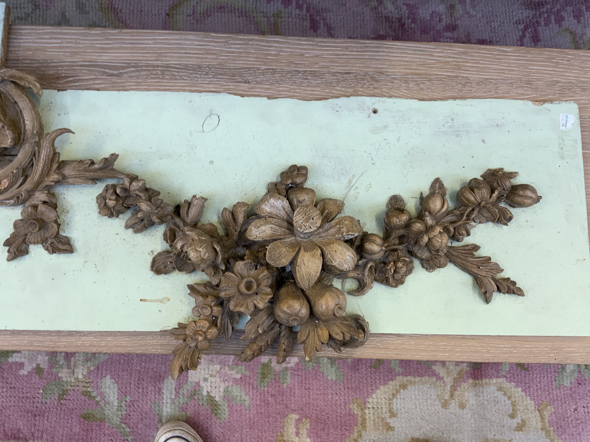 IN THE MANNER OF GRINLING GIBBONS; A 19TH CENTURY CARVED LIMEWOOD FRIEZE AND LATER MOUNTED - Image 2 of 6