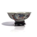 A CHINESE FAMILLE-ROSE `WU SHUANG PU' BOWL