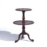 A GEORGE III MAHOGANY CIRCULAR TWO-TIER DUMB WAITER