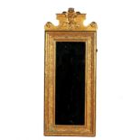 A 19TH CENTURY SWEDISH GILT FRAMED RECTANGULAR MIRROR