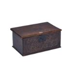 AN 18TH CENTURY RECTANGULAR OAK BOX