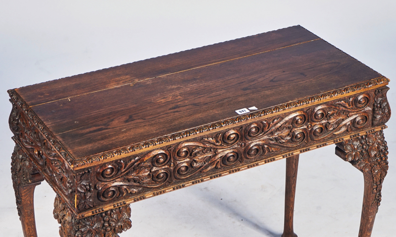 A RECTANGULAR OAK CONSOLE TABLE - Image 2 of 3