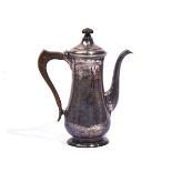 A SILVER COFFEE POT