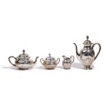 A GERMAN FOUR PIECE TEA AND COFFEE SET