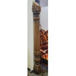 A PAIR OF 19TH CENTURY PINE COLUMNS