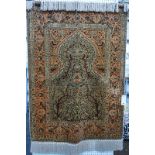 A FINE SILK HEREKE PRAYER RUG