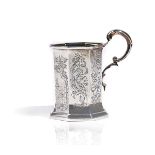 A VICTORIAN SILVER MUG