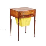 A REGENCY ROSEWOOD SEWING TABLE