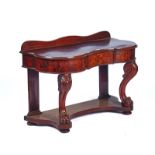 A PAIR OF VICTORIAN MAHOGANY CONSOLE TABLES (2)