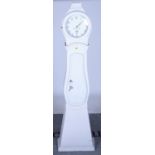 A SCANDINAVIAN WHITE PAINTED 8 DAY WIND UP LONGCASE CLOCK