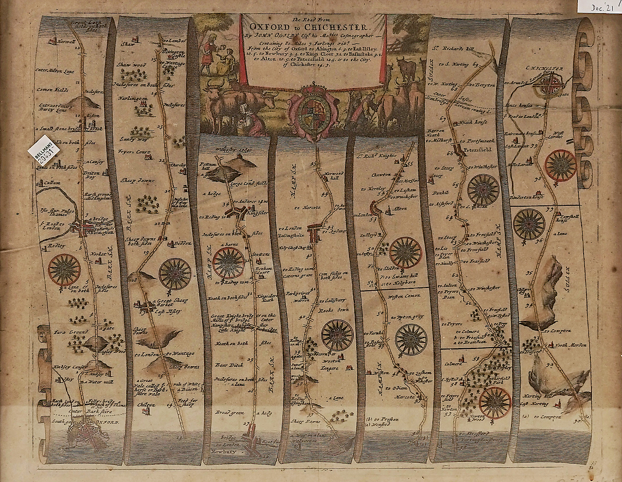 BLAEU, Johannes (1596-1653). Monumethensis comitatus vernacule Monmouth Shire, [Amsterdam, c.... - Image 5 of 6