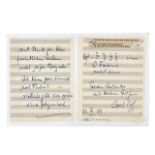 MUSIC MISCELLANY - A large collection of autograph letters, cards, etc, by composers,...