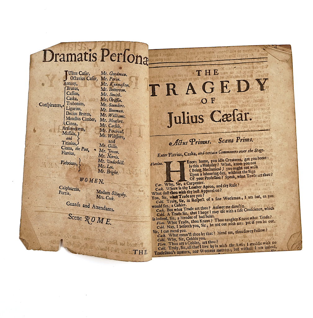 SHAKESPEARE, William (1564-1616). Julius Cæsar. A Tragedy. As it is now Acted at the Theatre... - Image 2 of 5