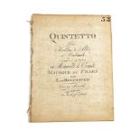 BEETHOVEN, Ludvig van (1770-1827). Quintetto Pour 2 Violins, 2 Altos et Violoncelle, [1802],...