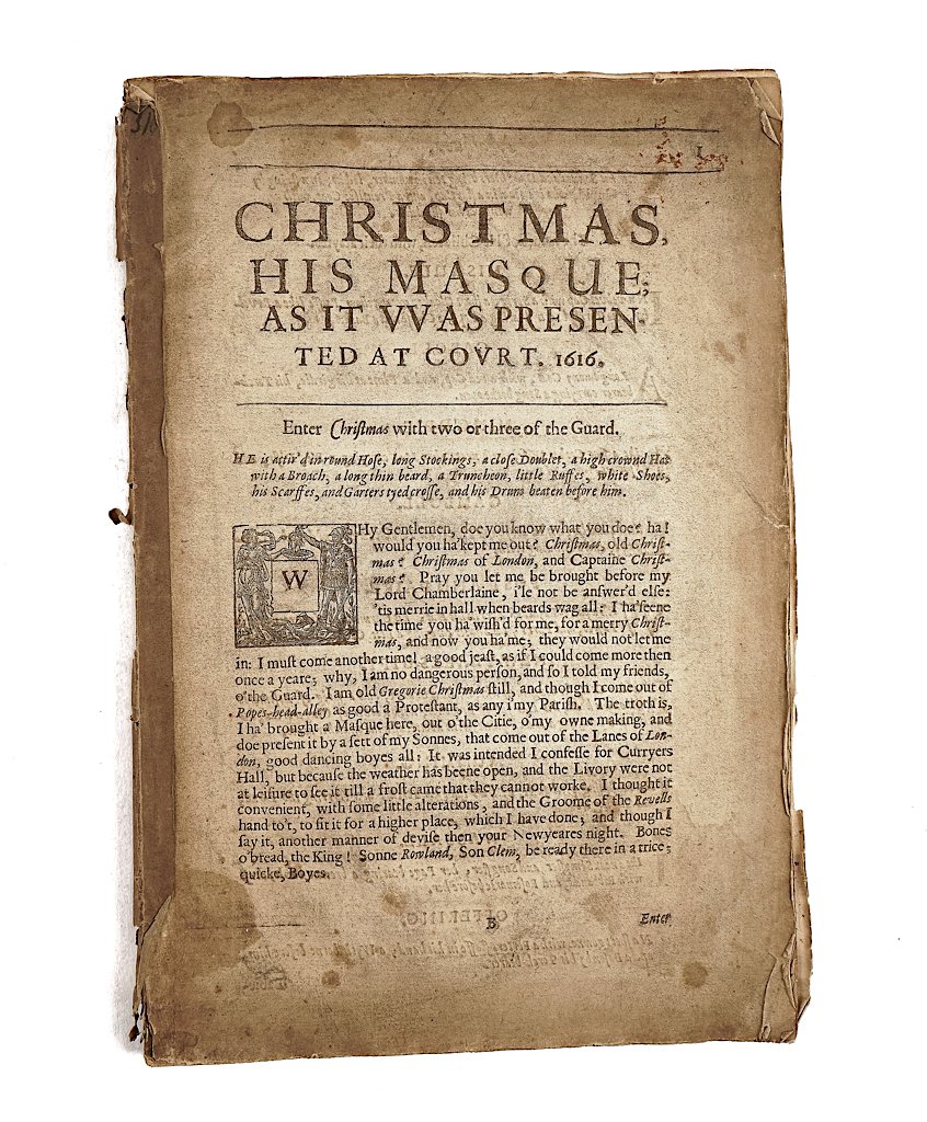 [JONSON, Ben (1572-1637)], and others. Christmas, His Masque, [and other Masques], London, [...