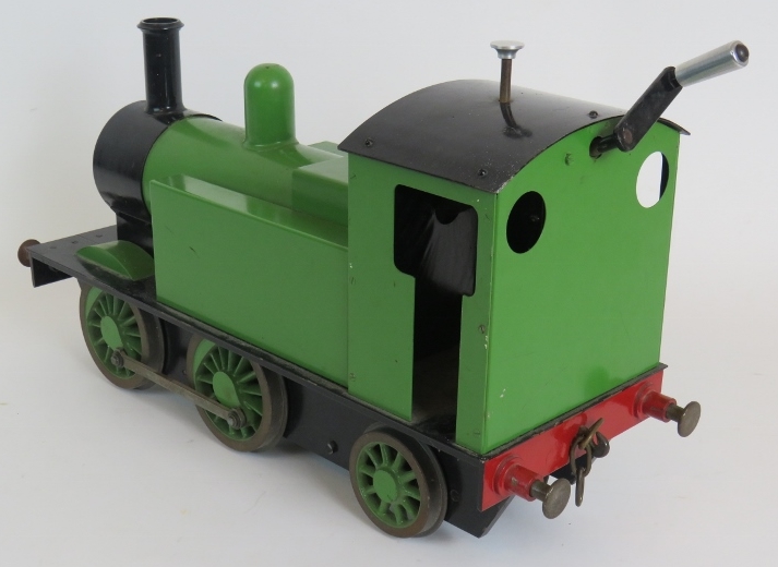 A professionally engineered scratch built mechanical steam locomotive with ride on tender. - Image 7 of 8