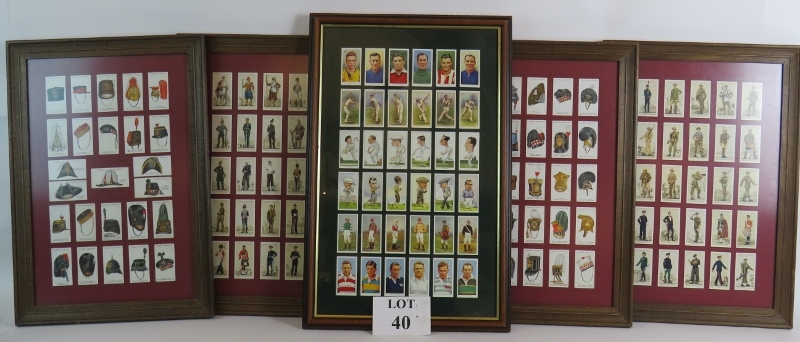 Four framed sets of Players cigarettes c