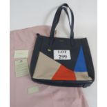 A Radley tote bag in navy blue leather w