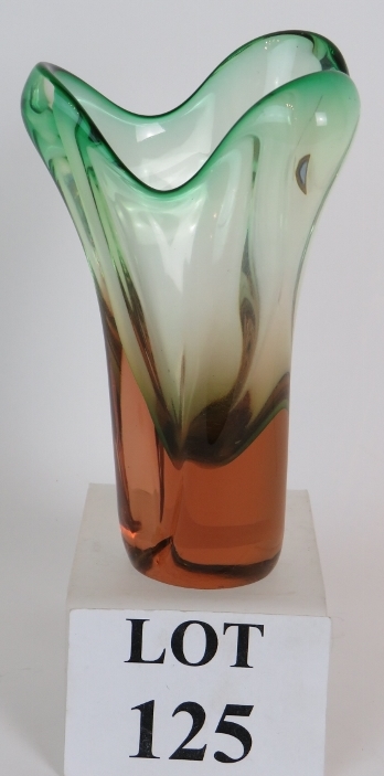 A Mid Century Bohemian Art glass free fo