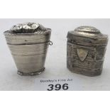 Two early 19th century Dutch silver boxe
