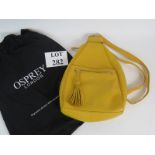An Osprey yellow grained leather fashion