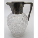 A good quality hobnail cut claret jug wi