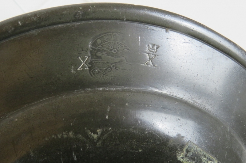 Three 18th/19th Century pewter plates, a - Image 7 of 7