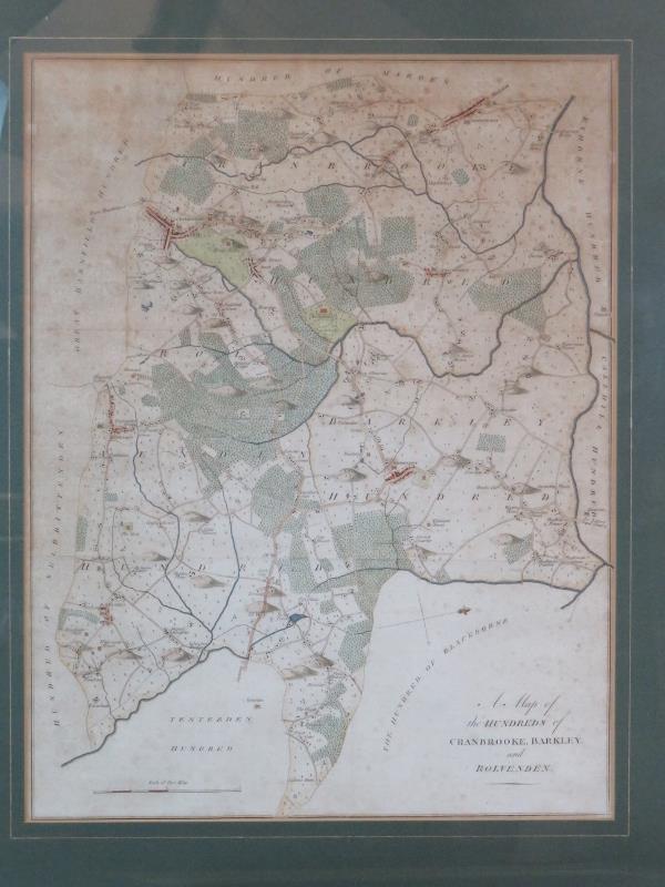 Three framed Kent topographical engravin - Image 2 of 8