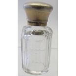 A good panel cut glass scent bottle with