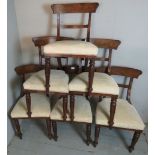 A set of six Willilam IV mahogany dining