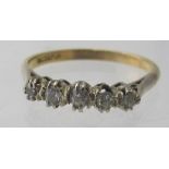 An 18ct yellow gold and platinum ring, s