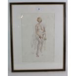 Circle of Henry Moore, OM, CH, (British, 1898-1986) - 'Beth', female nude study, watercolour,