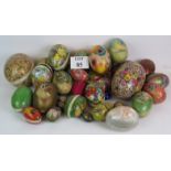 A large quantity of vintage Easter egg boxes, some hand decorated,