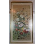 Chinese School (20th Century) - a large scale signed watercolour depicting an abundance of