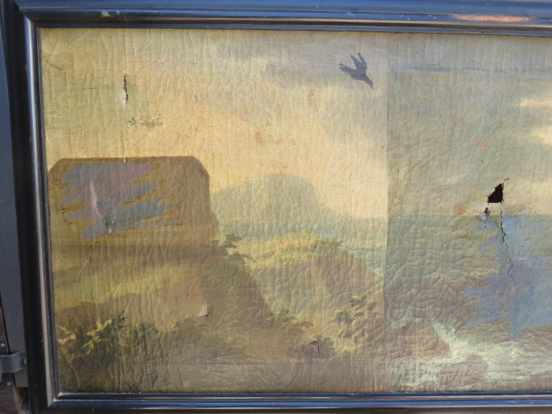 Naive School (19th century) - 'Noah's Ark', painted in three sections on one canvas, - Image 4 of 8