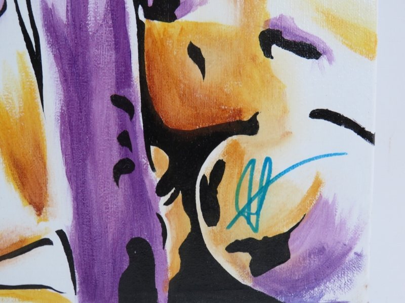 Tyrone Stuart Lowery (b 1977) - 'Purple Haze, Jimmy Hendrix', acrylic on canvas, signed, - Image 2 of 5